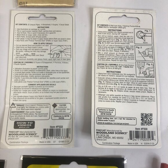 PineCar Derby Car‎ Decals, Axles Polishing Kit, Sand Paper, Glue & Racer Weights - Picture 13 of 14